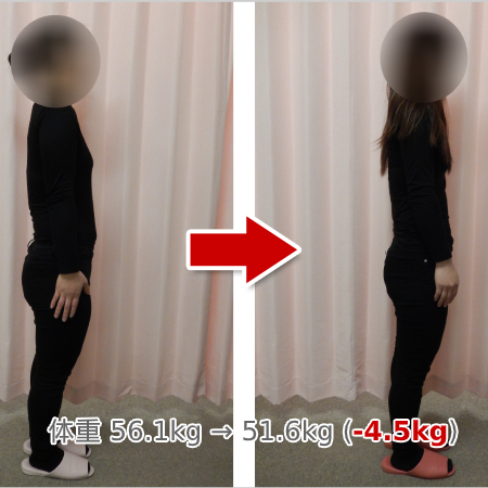 大津市 石山駅 しゅう整体院ダイエットサロンのビフォーアフター